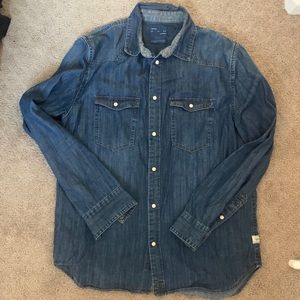 Men’s Zara denim button down shirt